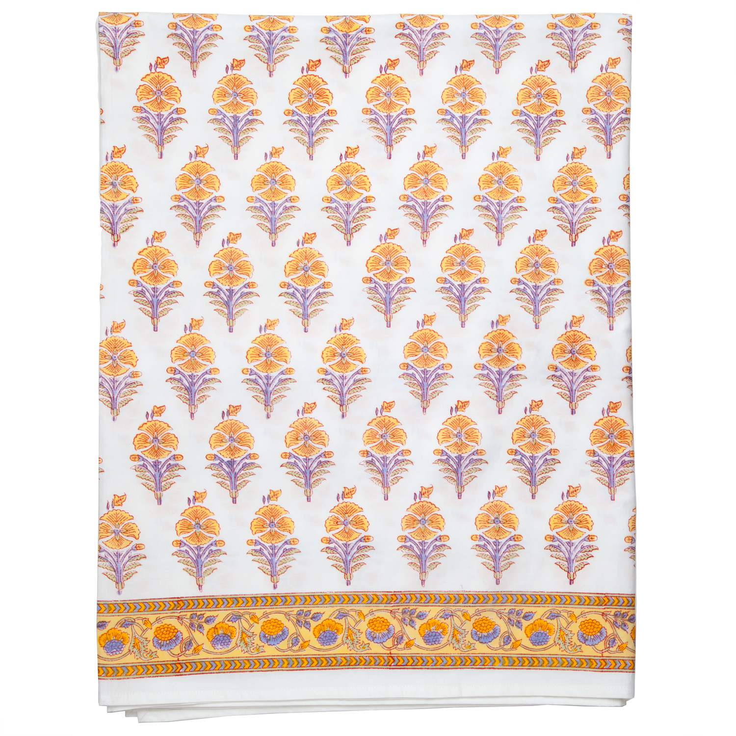 Juhi Flower Flat and Fitted Sheets - Yellow